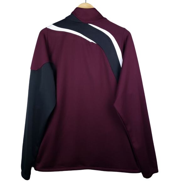 Adidas Men's Clima365 Full Zip Sweater Size Large ClimaCool Embroidered Burgundy - Picture 12 of 15